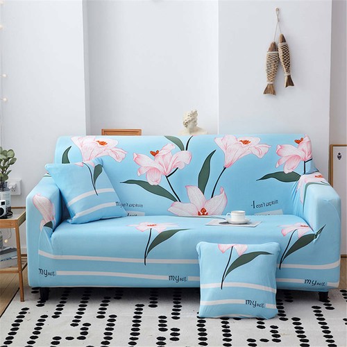 Pink lily stretch - sofa, cover