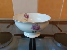 Rare Royal Doulton Violets Footed Sugar Bowl Bone China Made in England Vintage