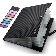 Expanding File Folder - 5-Pocket A4 Document Organizer for School & Office Use