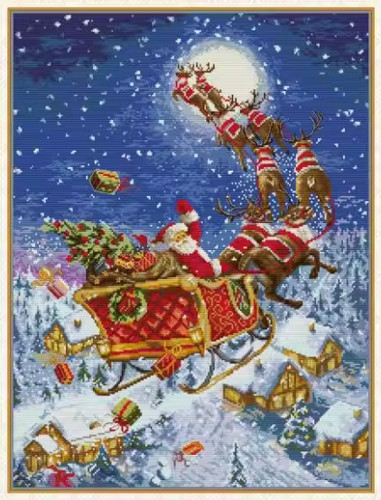 Printed cross stitch kit - cross,