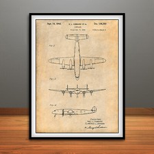 1942 Lockheed Constellation Airliner 2 Patent Print Art Drawing Poster