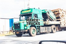 Truck photo Scania 141 Longwood transporter Denmark green VINDEBUP #a4pp