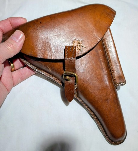 Ww1 original brown leather - leather, p