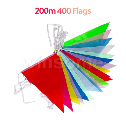 200m colour bunting 400 flags - 200m,