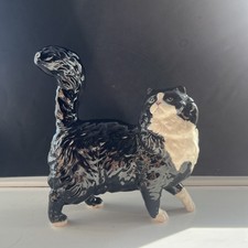 Royal Doulton Black and White Persian Cat Porcelain Figurine E281