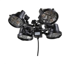 Outdoor Heater Black Ruby Parasol IPX3 4 x 450w Zink ZR-37445-BLK