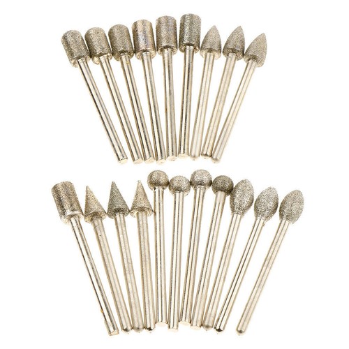 20pcs burr set - 3mm, shank