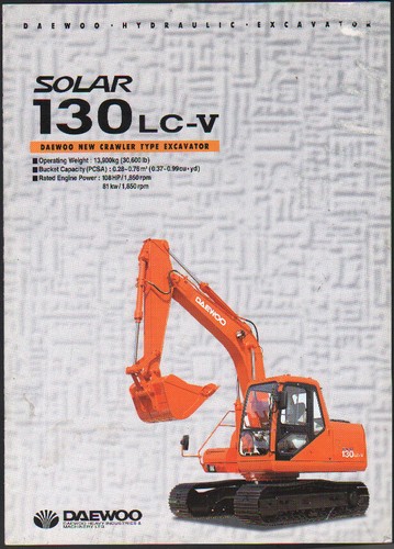 Daewoo solar 130lc tracked - "solar,