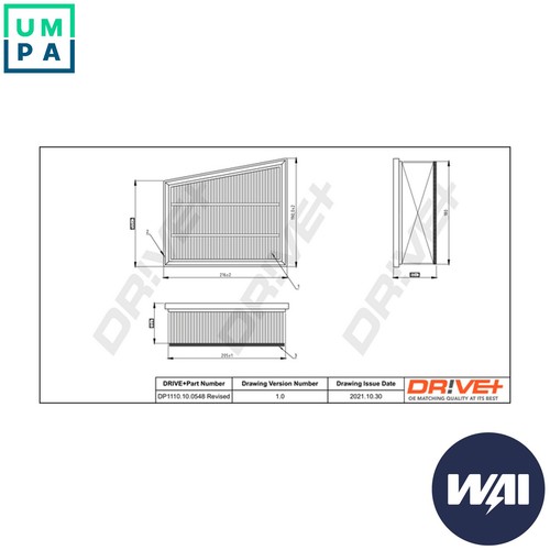 Air filter dp1110 0548 for - filter,