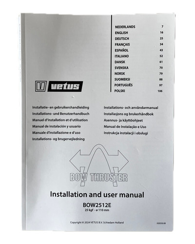 Vetus bow thruster - , owners