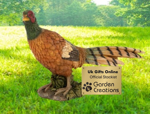 Pheasant ornament resin bird - resin,