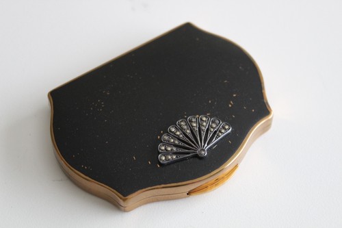 Antique art deco black enamel - antique,