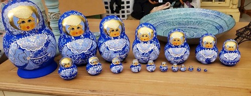 Russian nesting girl dolls set - girl,