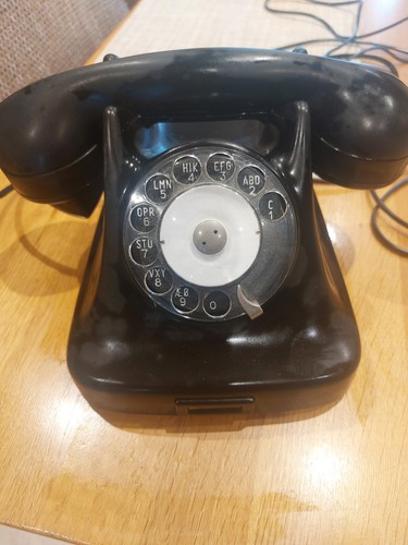 Vintageblack bakelite rotary - vintageblack,