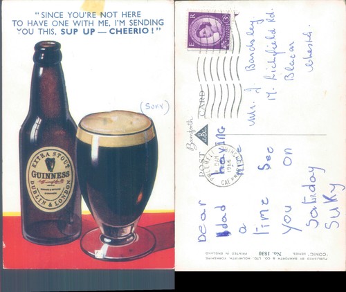 Guinness beer bottle and - , glass