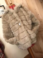 NEXT FAUX MINK FUR JACKET 16 COAT BLONDE HONEY PALE EVENING OCCASION GLAMOUR