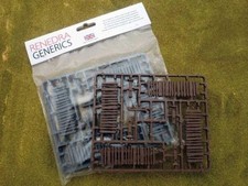 RENEDRA LTD Palisade Fencing - Grey - 8  PACK - 28mm Scale - RN14