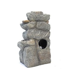 Solar Natural Slate Garden Water Feature Outdoor Indoor LED Fountain Waterfall