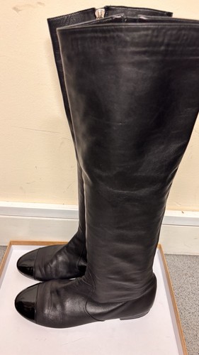 Chanel black knee - black, knee-high