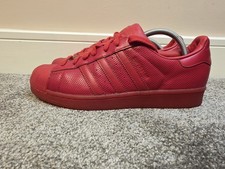 Adidas Superstar Mens Size 9 Trainers Red Rare Sneakers Original