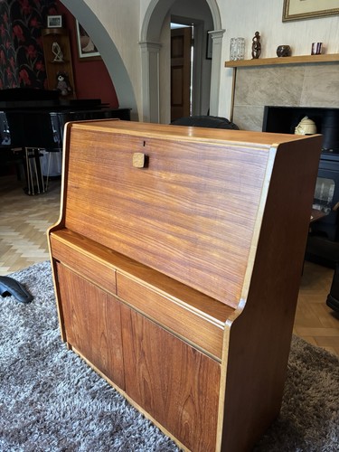 Vintage remploy teak bureau - vintage,
