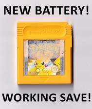 GENUINE POKEMON YELLOW GAME BOY GAMEBOY COLOR / ADVANCE / SP *NEW SAVE BATTERY!*
