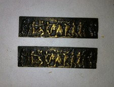  Pair Of Antique Bronze Relief