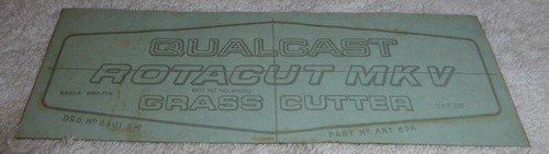 Vintage lawn mower decals