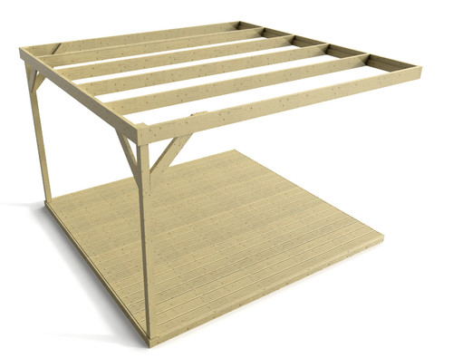 Wall mounted garden pergola - wall,