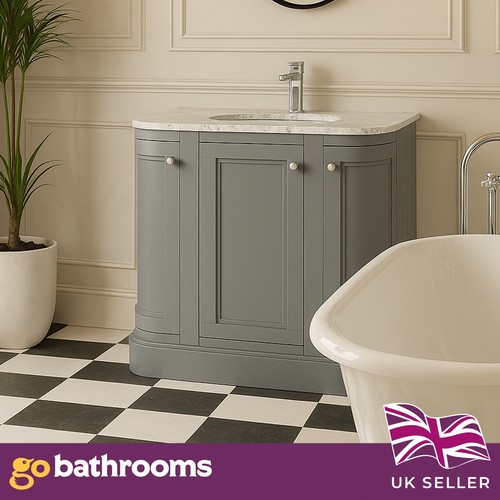 Traditional grey 900mm vanity - grey,