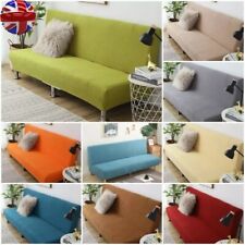 Elastic Solid Sofa Bed Cover Folding Armless Spandex Futon Couch Slipcover 47-83