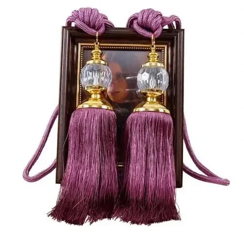Pair curtain holdbacks rope - 1,