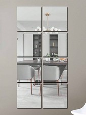 6Pcs 20X20cm Mirror Tiles Wall