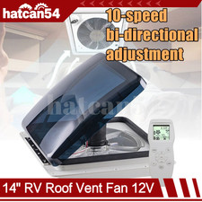 14" RV Roof Vent Fan 12V 10 Speeds Remote Control Camper Van Motorhome Caravan