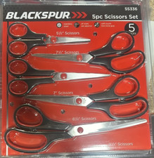 5 Pcs Stainless Steel Scissor Set Sewing /Kitchen/ Household / Office / General