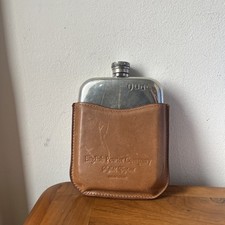 English Pewter Hip Flask With