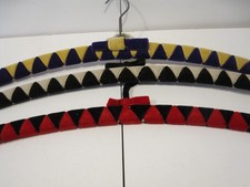 VINTAGE PADDED COAT HANGERS x3