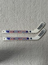 Signed NY Ranger Mini Hockey Sticks By Sherwood Hockey
