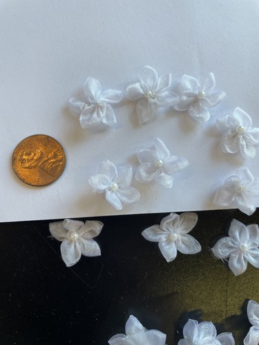 200 white organza - organza, daisy
