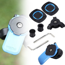 Quad Lock Style Motorcycle Mirror Or GPS Bar Mount With VIBRATION DAMPENER Blue