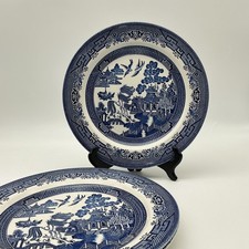 3 Churchill Blue Willow Dinner