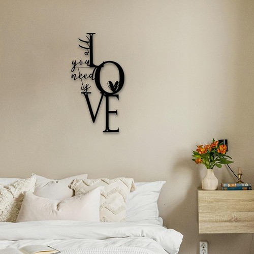Love metal wall art - love, decor