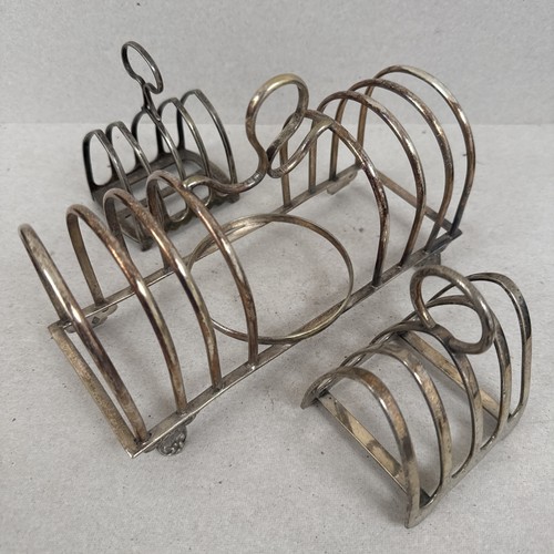 Silver plated toast racks - silver,