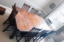 Victorian Oak Dinning Table -