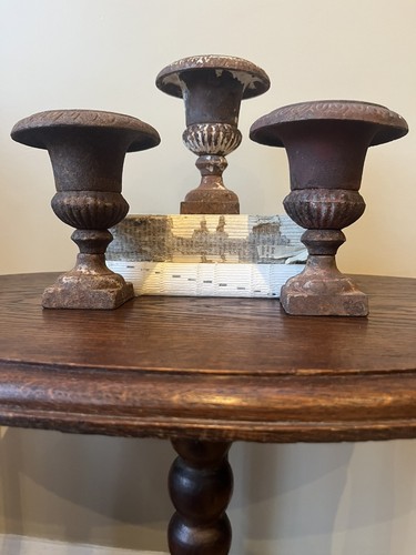French cast iron urns - cast,