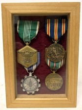 US Military Medal Framed Display Including Vietnam Service Medal