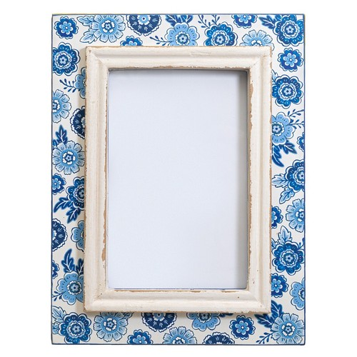 Blue willow photo - frame, wooden
