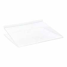 Clear Acrylic Slatwall Shelf with Bottom Support - W300 x D300mm