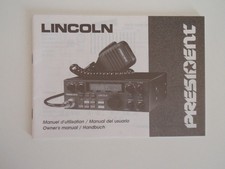 PRESIDENT LINCOLN CB RADIO GENUINE INSTRUCTION MANUAL ONLY..RADIO_TRADER_IRELAND