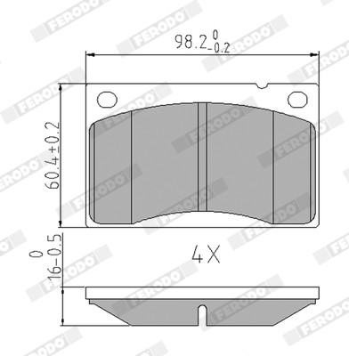 Ferodo fdb813 brake pad set - pad,